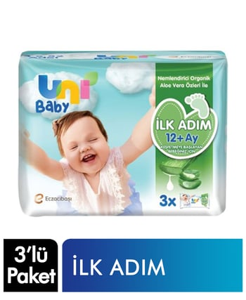uni baby,uni babay ıslak mendil,3lü ıslak mendil,toptan ıslak mendil