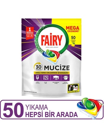 Mucize Fairy Bulaşık Makinesi Deterjanı Kapsülü/Tableti 50 Yıkama