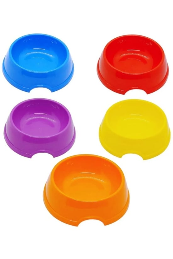 Kedi Köpek Mama ve Su Kabı Plastik Çok Renkli