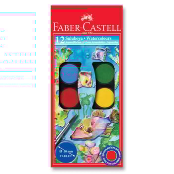 Faber Castell 12 Renk Suluboya Büyük Boy