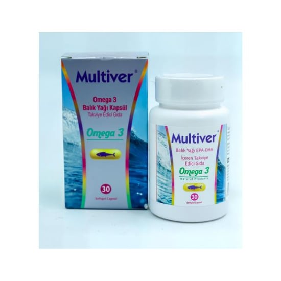 Multiver Omega 3 Balık Yağı Kapsül 30 Softgel Kapsül