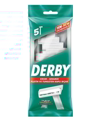Derby Tıraş Bıçağı 5'li Poşet Tek Bıçaklı