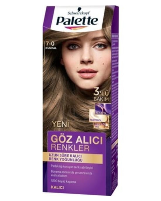 Palette Göz Alıcı Renkler 7-0 Kumral Kadın Saç Boyası