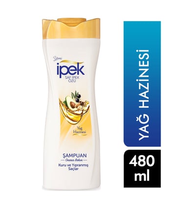 ipek,şampuan,ipek şampuan,kuru saçlar için şampuan,dökülme karşıtı,480 ml,yağ hazinesi