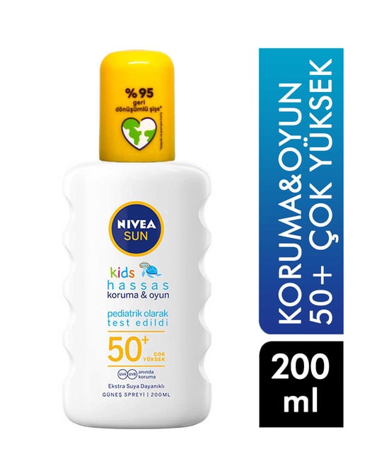 Nivea Sun Kids Güneş Koruyucu 200 ml Sprey 50+ Çok Yüksek