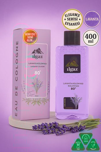 Ilgaz Lavanta Kolonyası 80 Derece Elegance Series Ferahlatıcı Ve Kalıcı Koku 400 ml