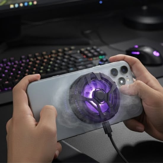 BUFFER® Manyetik Telefon ve Tablet Soğutucu – Güçlü Sessiz Fanlı, Hızlı Isı Dağıtıcı Mobil Cihaz Soğ