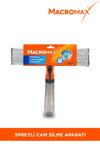 Macromax Spreyli Cam Silme Aparatı 3'ü 1 Arada Çekpaslı ve Mikrofiberli Camsil İz Bırakmaz