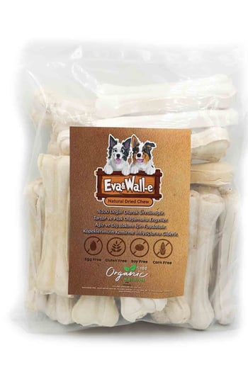 Eva & Walle Doğal Beyaz Kemik 48 Adet 7cm Küçük Irk Ve Yavru Köpekler Için 20-25 gr