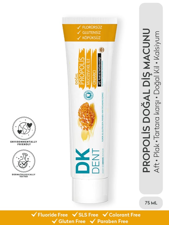 DK Dent Diş Macunu 75 ml Kil & Propolis Ekstra Beyazlık Tam Koruma