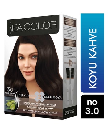 , kozmetik, toptan kozmetik, Sea Color, Sea Color Kit, Sea Color Set, Saç Boyası, Sea Color saç boyası satın al, Sea Color saç boyası fiyatı, toptan saç boyası fiyatları, saç nasıl boyanır, saç boyası zararlı mı,  koyu kahve saç boyası, Sea Color 3 0