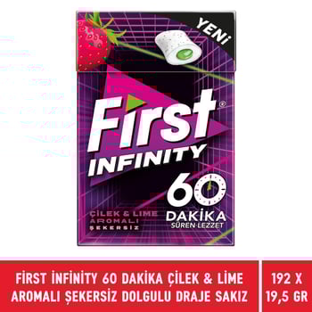 First Infinity 60 Dakika Çilek & Lime Aromalı Şekersiz Dolgulu Dr