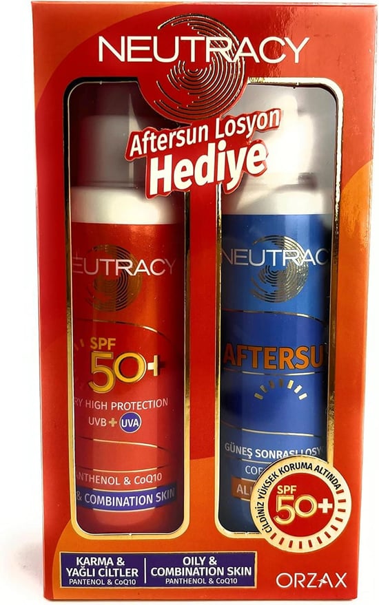 Orzax Neutracy SPF 50+ Güneş Korucu Krem Sprey 150 ml + Güneş Sonrası Losyon Sprey 150 ml Hediye