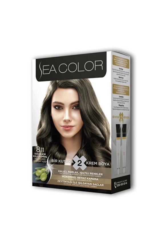 Sea Color Saç Boyası / 8.11  (Yoğun Küllü Açık Kumral )