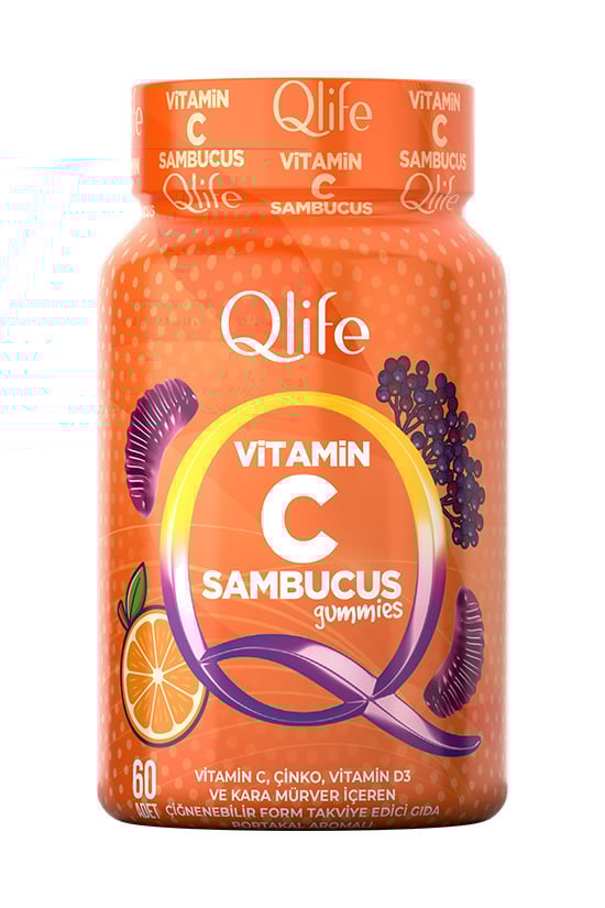 Vitamin C Sambucus Gummies - C Vitamini Çiğnenebilir 90 Adet