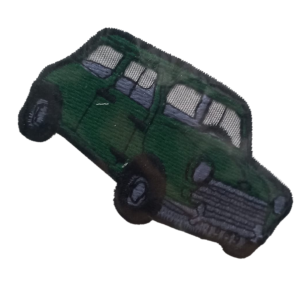 P Parla Aplike Ütü İle Yapışan Araba Yeşil 1969 Arma 3x4 cm