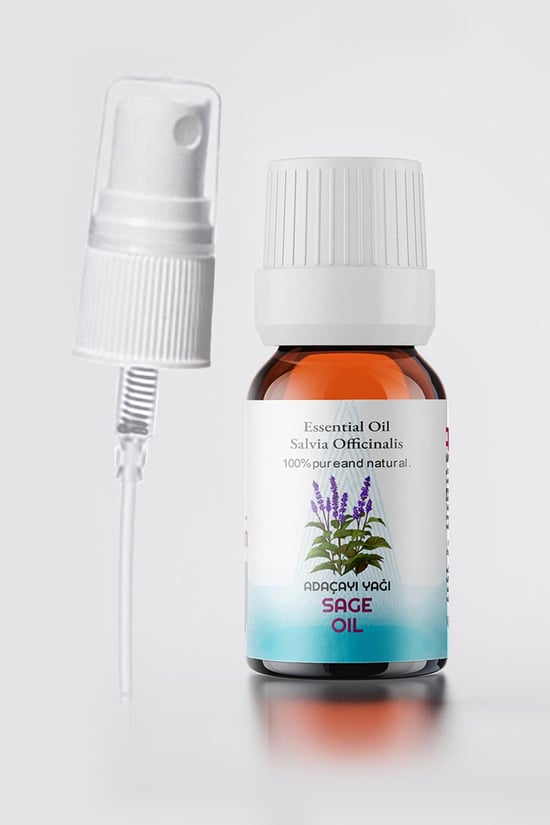 PROCLİS Adaçayı Yağı, %100 Doğal Uçucu Yağ, Sage Oil 10 ml Sprey Başlıklı