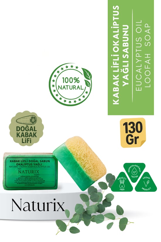 Naturix Kabak Lifli Okaliptus Yağlı Sabun 130 Gr