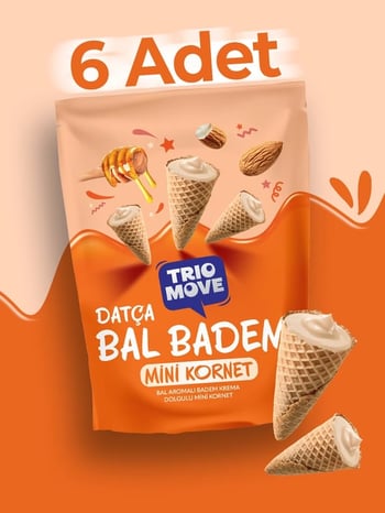 Trio Move Mini Kornet Datça Bal Badem 55 Gr *12'li