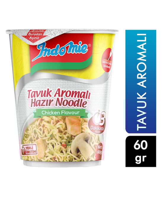 İndomie Bardak Noodle 60 gr Tavuk Çeşnili