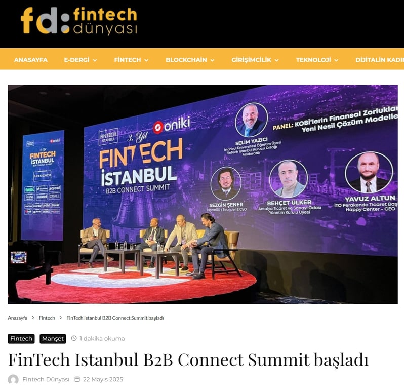 ToptanTR, FinTech Istanbul B2B Connect Summit'te