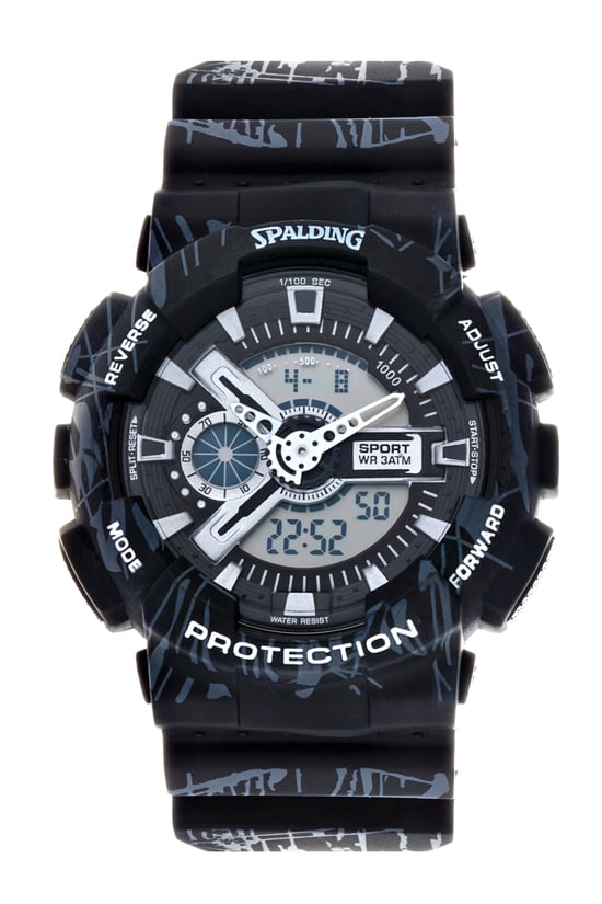 Spalding SP-120 Dijital Ve Analog Spor Saat - Siyah