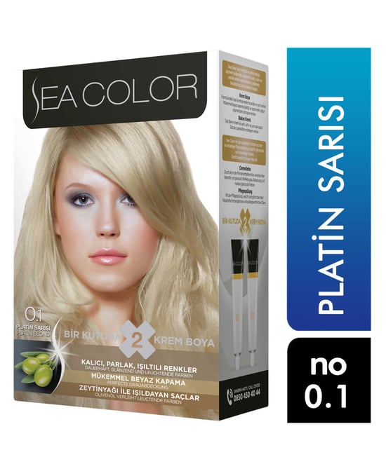 Sea Color Saç Boyası 0.1 Platin Sarısı
