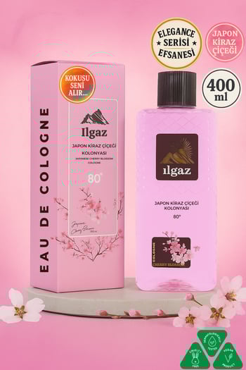 Ilgaz Japon Kiraz Çiçeği Kolonyası Elegance Series 80 Derece Eau De Cologne 400 ml