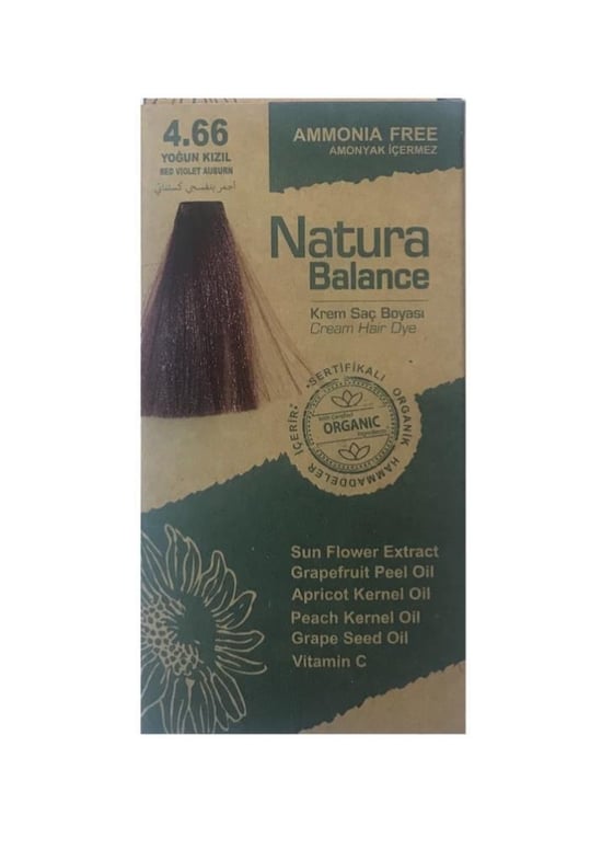 NATURA BALANCE SAÇ BOYASI 4.66 YOĞUN KIZIL