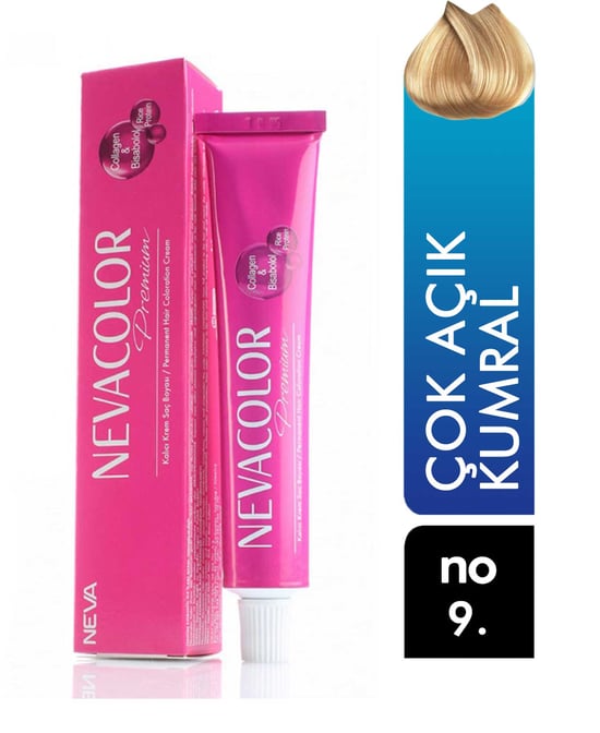Nevacolor Premium Tüp Saç Boyası Çok Açık Kumral 9.