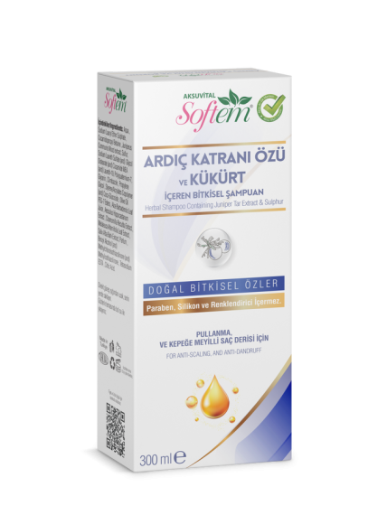 Softem Ardıç Katranı Özü ve Kükürt Bitkisel Şampuan 300 ml