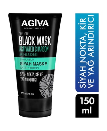 Agiva Soyulabilir Siyah  Maske 150 ML