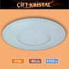Erbay Sıva Üstü Led Panel Yuvarlak 45 Watt-Çift Kristal Desenli-Beyaz-Günışığı