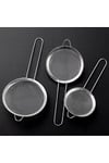 Bayhome 3'Lü Metal Süzgeç-14-16-18 Cm Metal Süzgeç-Paslanmaz Çelik Çay/Bitki/Kahve/Un Süzgeç