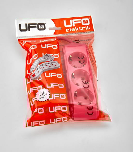 Ufo 3'lü 2 Metre Grup Priz Fuşya