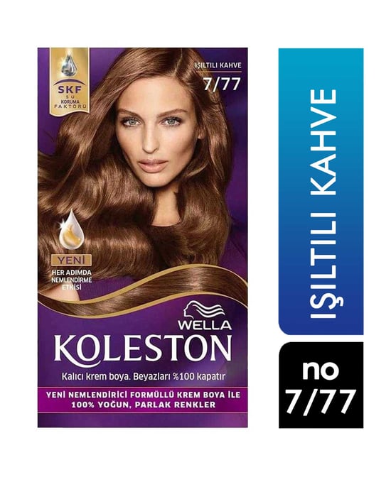 Koleston Saç Boyası no 7/77 Işıltılı Kahve