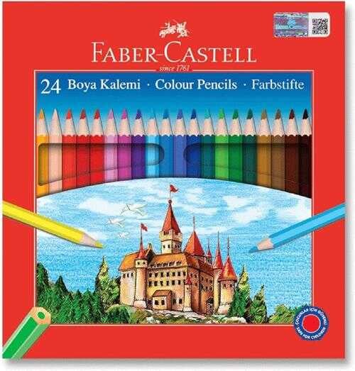 Faber-Castell Kuru Boya Kalemi 24 Renk Tam Boy