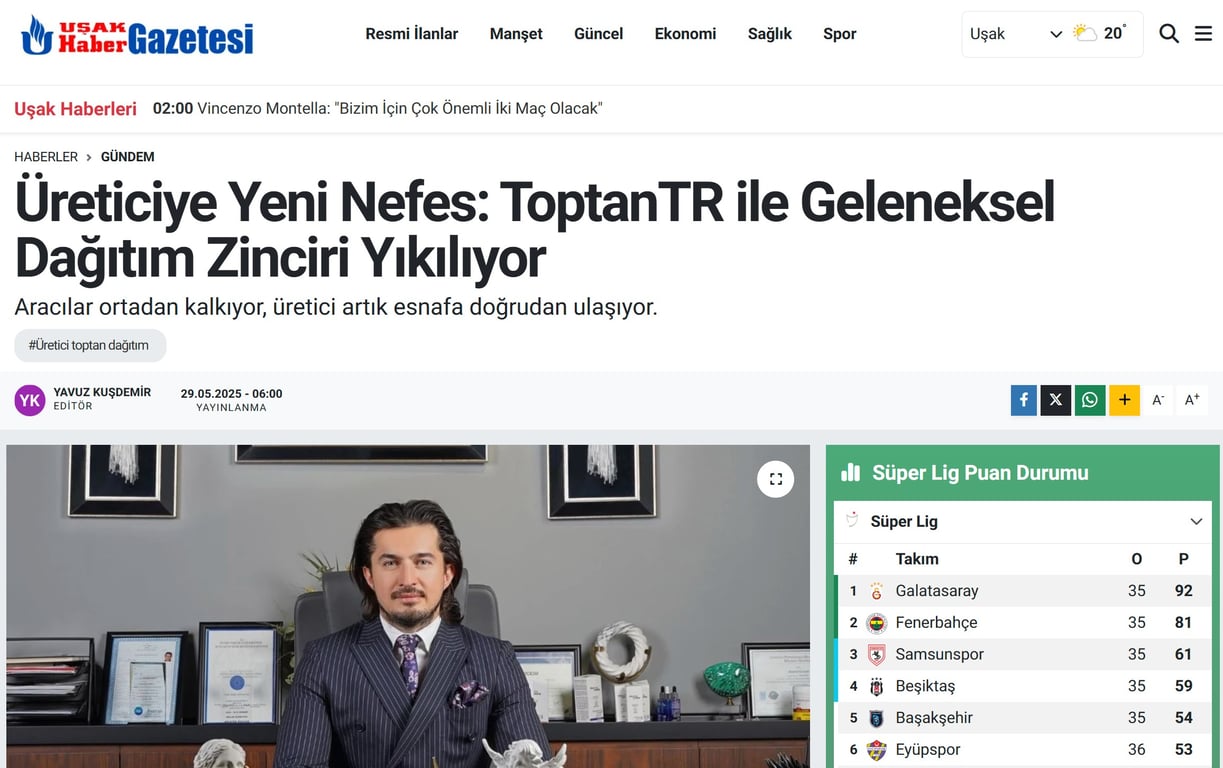Üreticiye Yeni Nefes: ToptanTR ile Geleneksel Dağıtım Zinciri Yıkılıyor