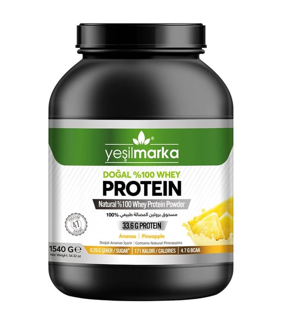 Yeşilmarka Doğal Whey Protein Tozu - Ananas 1540 gr
