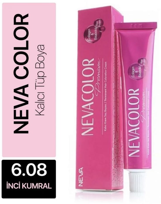 Nevacolor Premium Tüp Saç Boyası İnci Kumral 6.08 50 ml