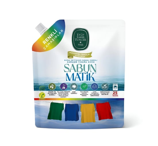 Eyüp Sabri Tuncer Sabun Matik Doğal Zeytinyağı İçerikli Çamaşır Yıkama  Sıvı Jel Deterjan