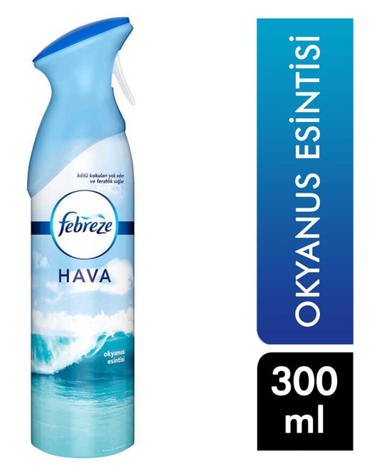 Febreze Oda Kokusu Aerosol Sprey 300 ml Okyanus Esintisi