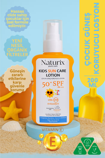 Naturix Çocuk Güneş Koruyucu Losyon Spf 50 200 ml