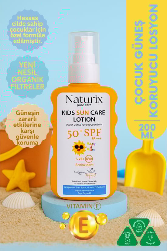 Naturix Çocuk Güneş Koruyucu Losyon Spf 50 200 ml