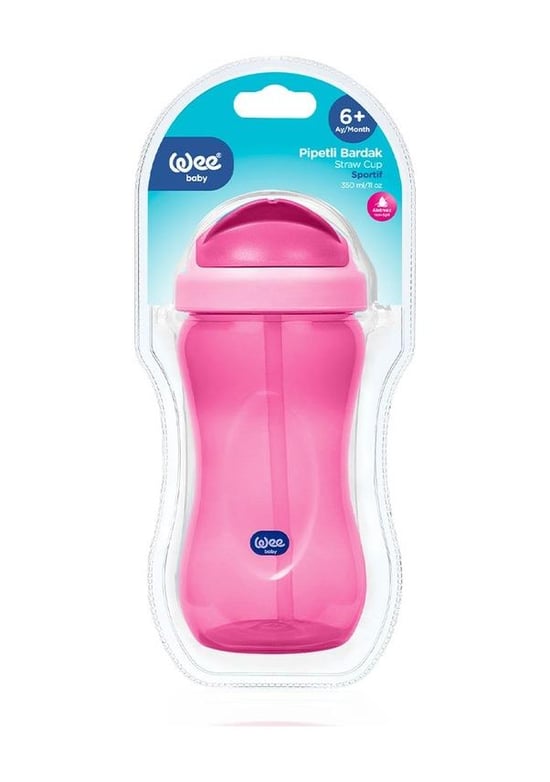 Wee Baby Pipetli Bardak 350 ml Pembe