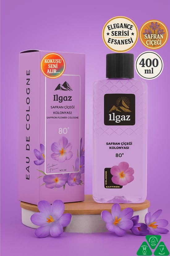 Ilgaz Safran Çiçeği Kolonyası 80 Derece 400 ml
