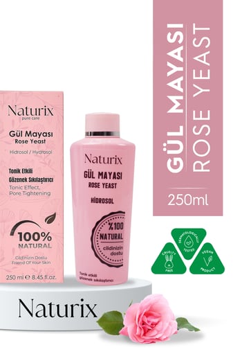 Naturix Akne Önleyici Gül Mayası Tonik Etkili Gül Suyu 250 ml