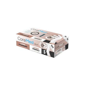 Bimel Coremed Pudralı Lateks Eldiven S Beden Beyaz 100'lü