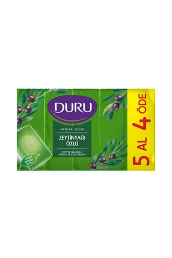 Duru Duş Sabunu Zeytinyağı Özlü 5 x 150 g = 750 gr