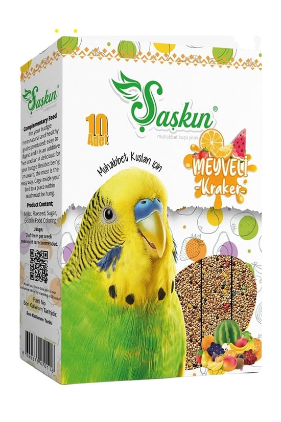 Pet Food Şaşkın Meyveli Muhabbet Kuşu Krakeri 10'lu